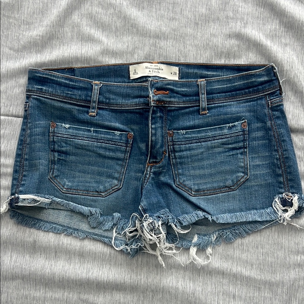 Abercrombie & Fitch Blue Denim Cutoff Shorts